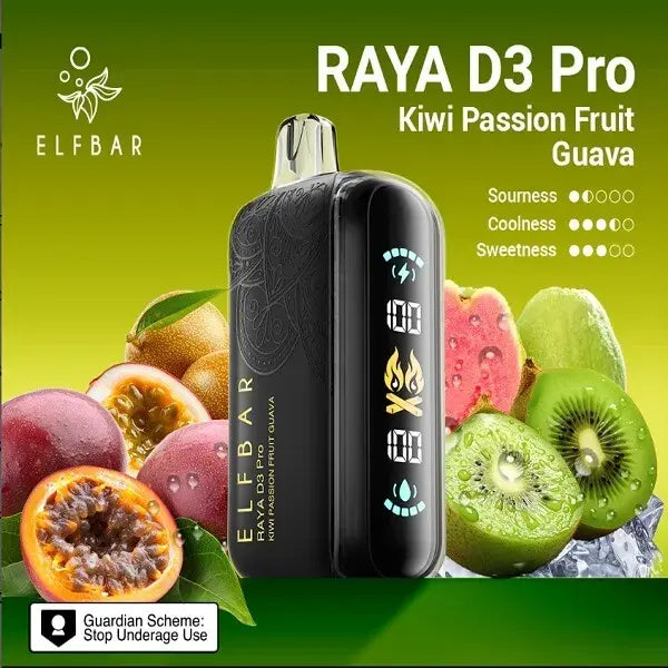 Liquido Kiwi Elf Bar Strawberry Kiwi Elf Bar 3500 Puff Vape KIWI PASSION  FRUIT GUAVA Liquido Pronto Nicotina 10 ml Elfliq by ElfBar