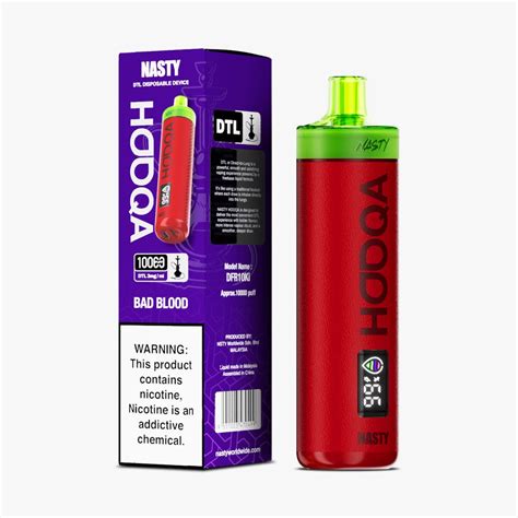 Nasty Bar Hooqa DFR10Ki DTL Disposable 3mg India | Vape Store